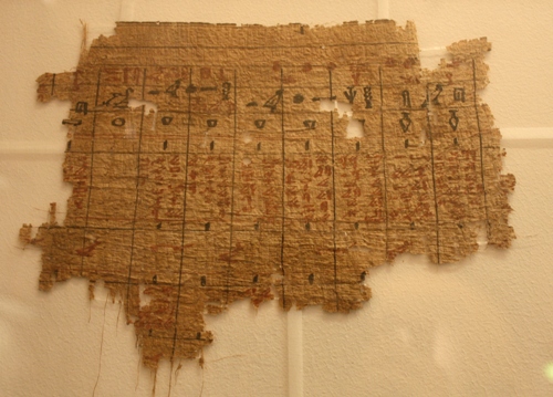 Tabella d'inventario di un tempio, Abusir, 2400 a.C. ca. (V dinastia); Parigi, Museo del Louvre