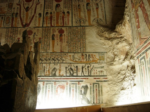 Rilievi dipinti, XX dinastia, regno di Ramesse VI; riva occidentale tebana, Valle dei Re, tomba di Ramesse VI (KV 9)