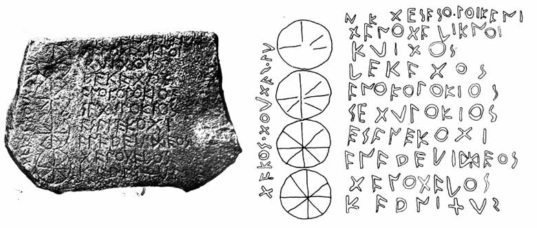 Gallo-étrusque : Inscription bilingue de Briona 