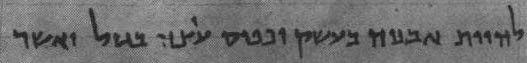 Hébreu de Qumrân : pesher d’Abacuc (fin du Ier siècle av. J.- C.) 